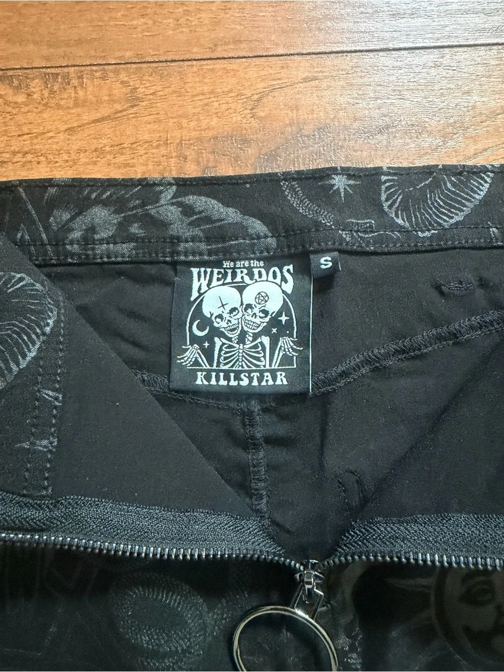 Killstar Black Skinny Pants with Moon & Sun Print